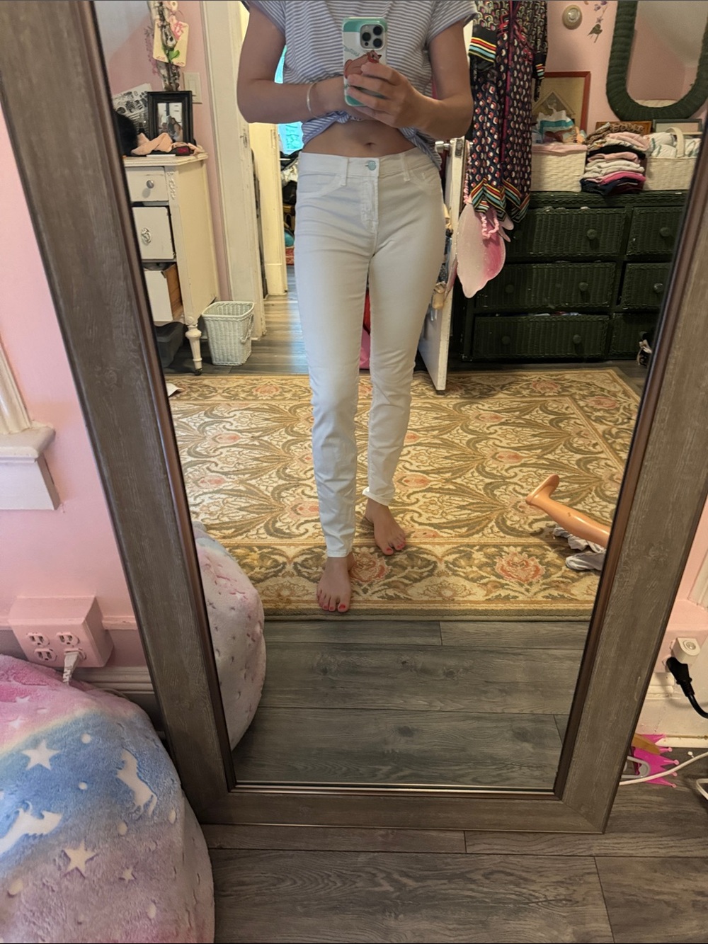 JBRAND White High-Rise Skinny Pants size 29